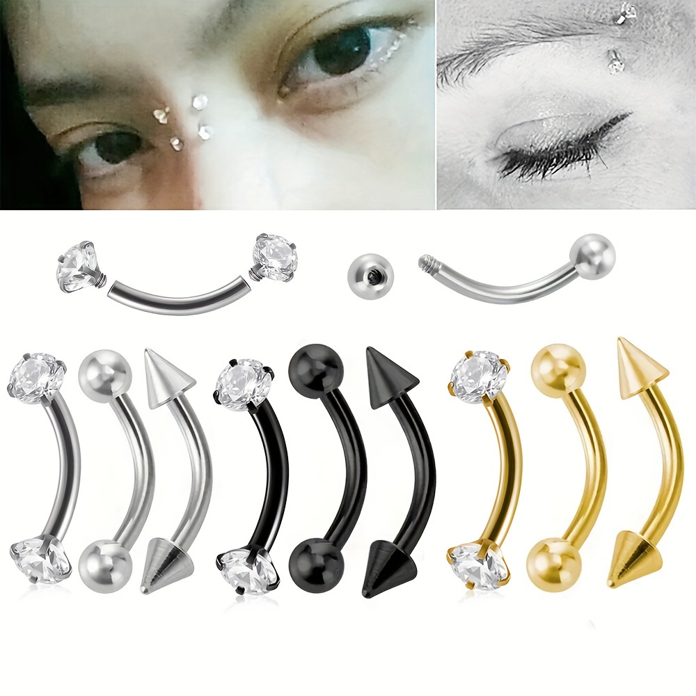 Rook Curved Barbell - 3pcs 16G Rook Earrings Stainless Steel