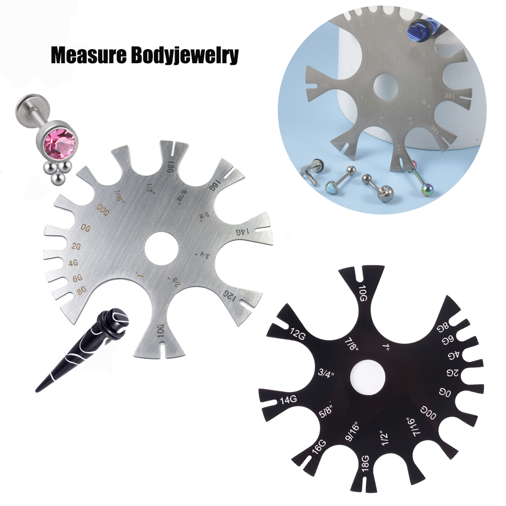 Body Jewelry Gauge Sizes - 1/5Pcs Steel&Acrylic 18g to 1