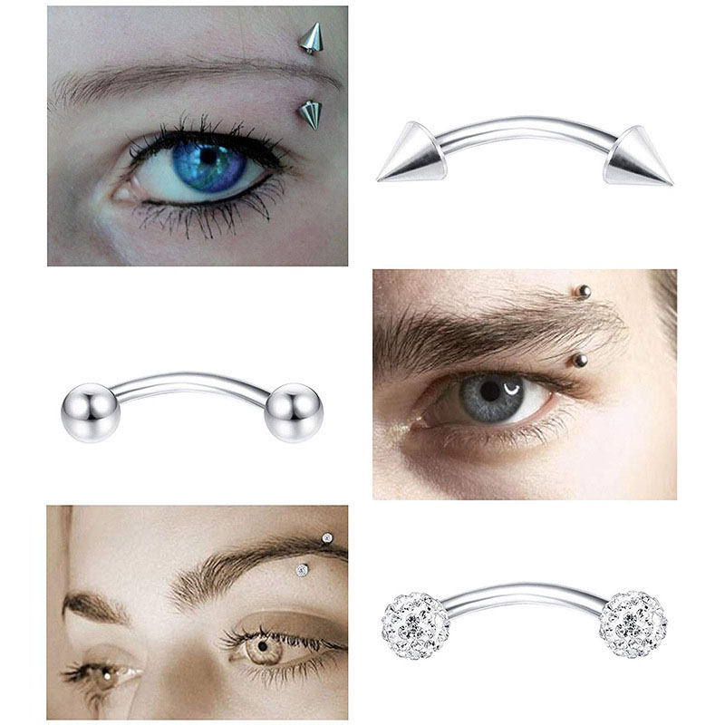 5Pcs Stainless Steel Rook Dait - Rook Curved Barbell review and price