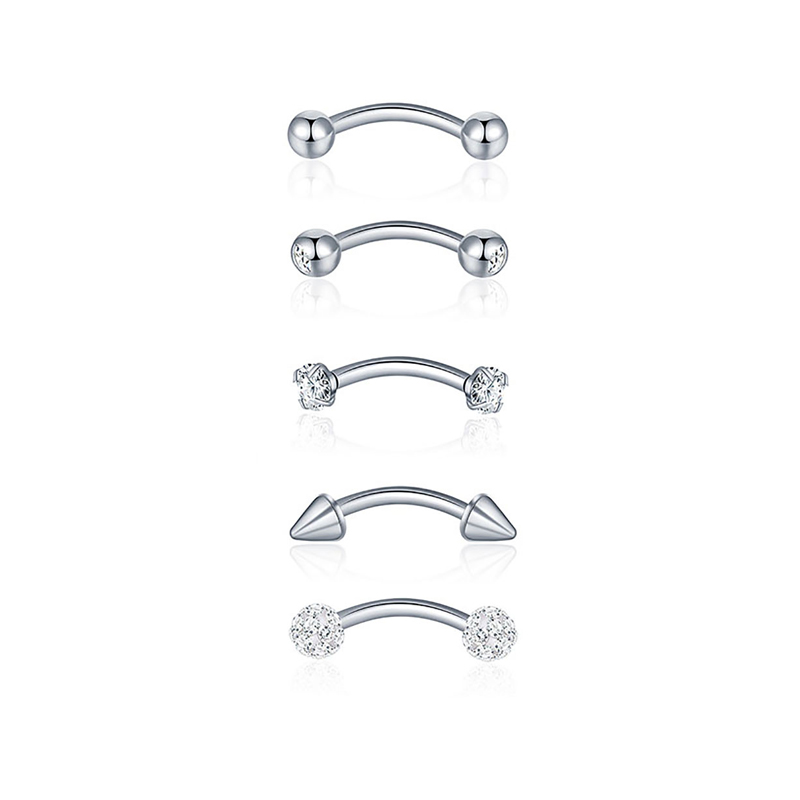 5Pcs Stainless Steel Rook Dait - Rook Curved Barbell review and price