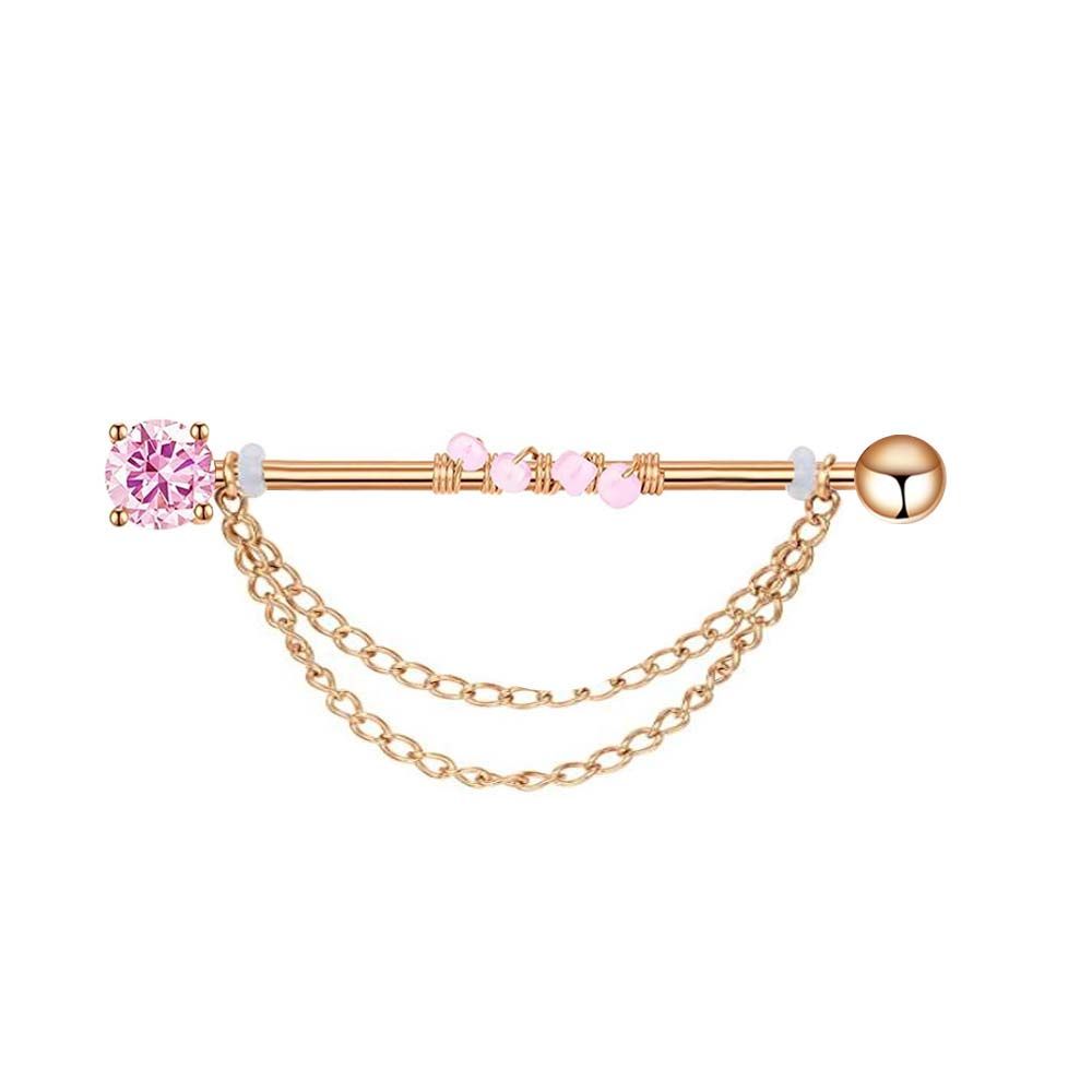 Punk Style Girls Gift Crystal  - Industrial Barbell Long review and price