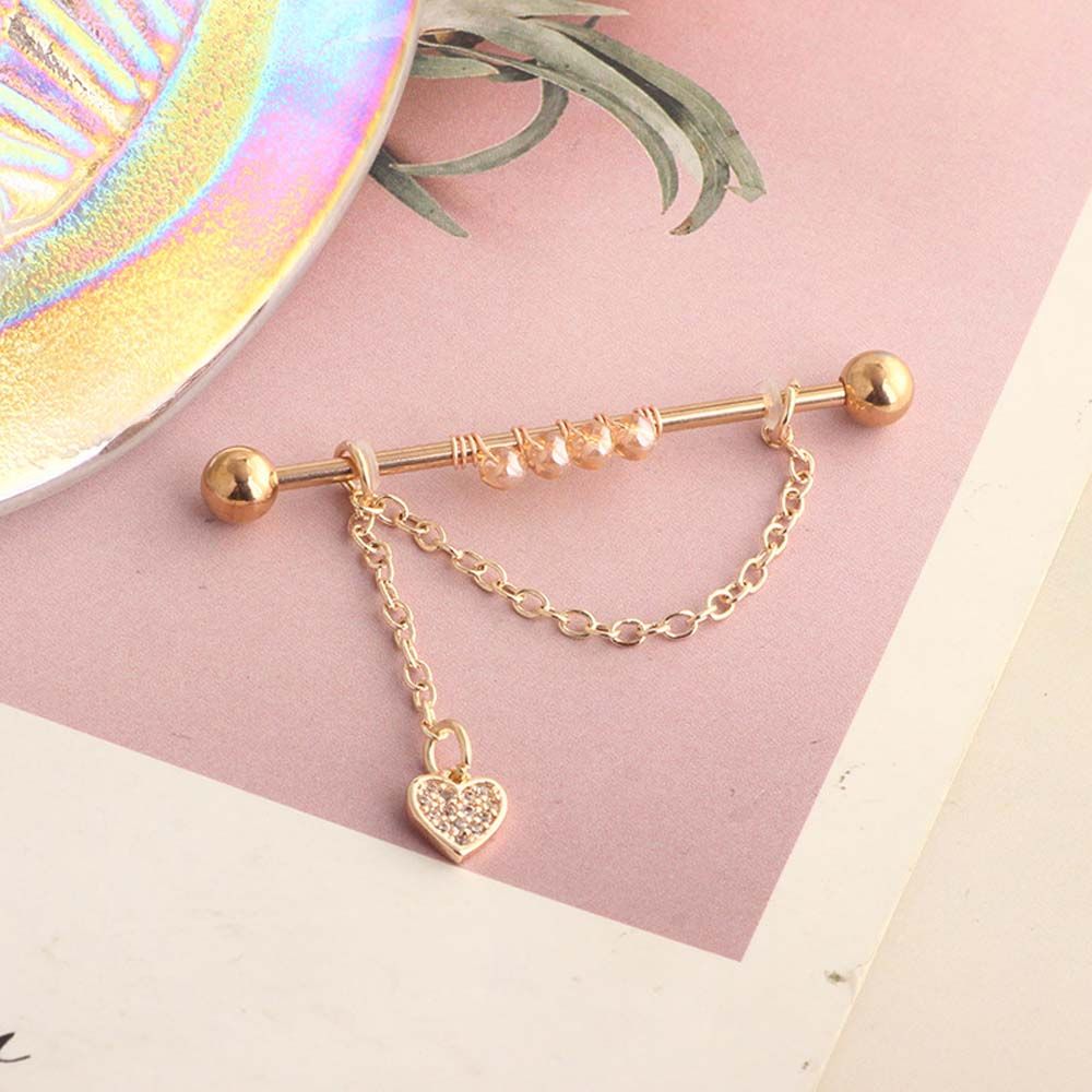 Punk Style Girls Gift Crystal  - Industrial Barbell Long review and price