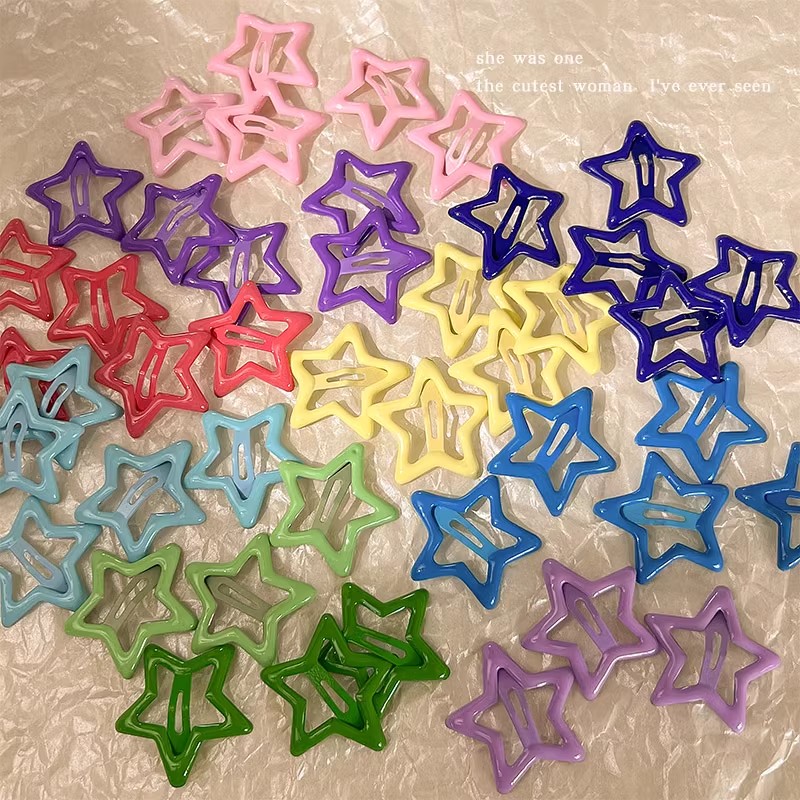 Colorful Kawaii Star Barrettes - Body Jewelry Wholesale review and price