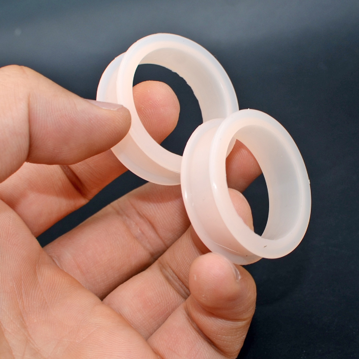 Pair Large Size Skin Color Fle - Body Jewelry Gauge Sizes review and price