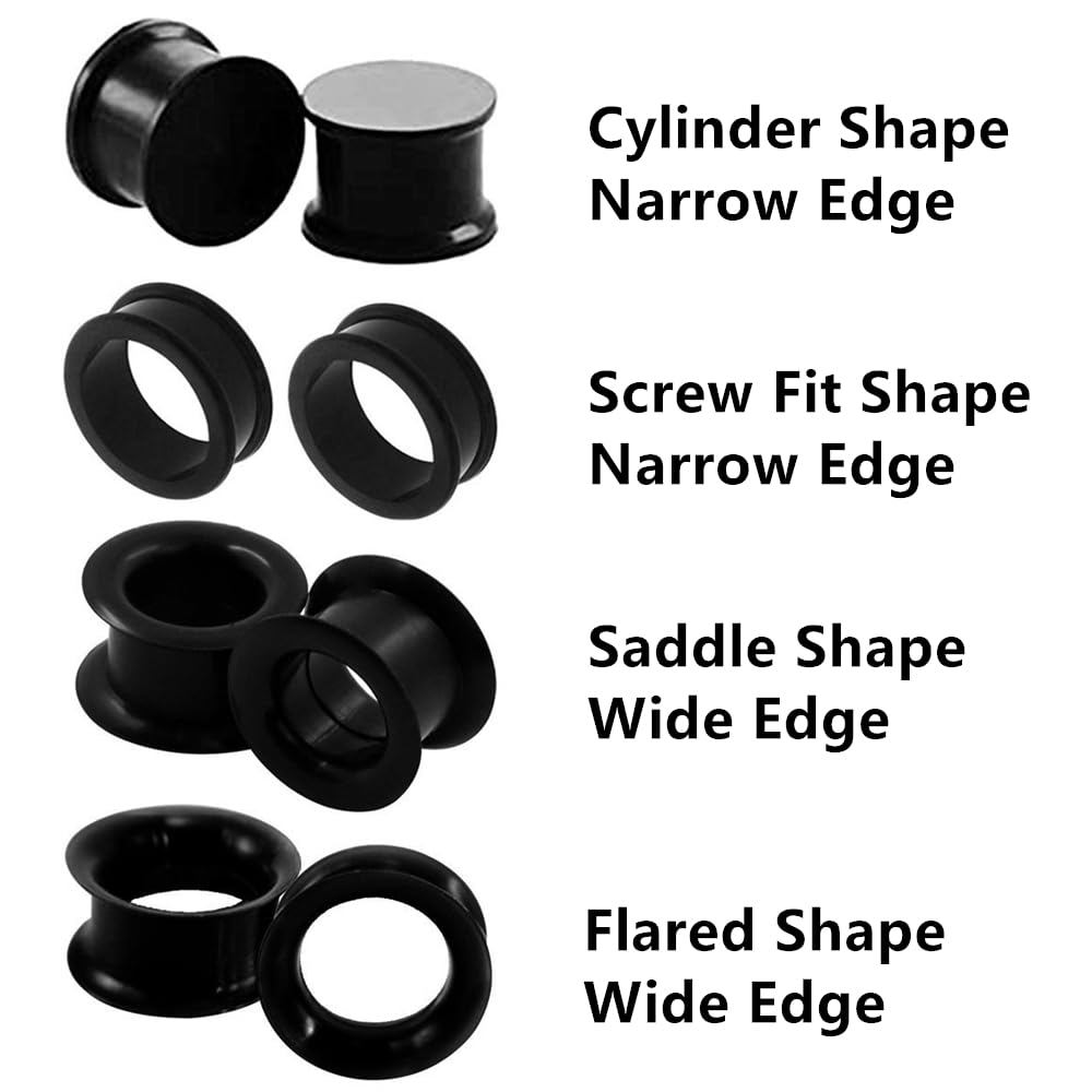 2/16pcs White Black Flexible T - Body Jewelry Gauge Sizes review and price