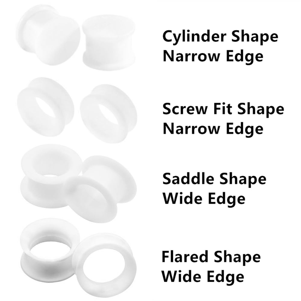 2/16pcs White Black Flexible T - Body Jewelry Gauge Sizes review and price