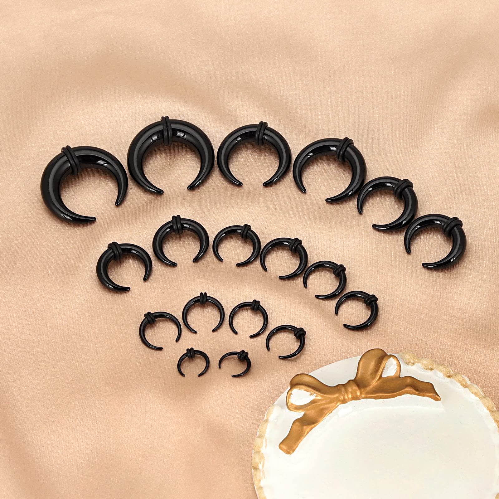 18Pcs Acrylic Septum Pincher T - Body Jewelry Gauge Sizes review and price