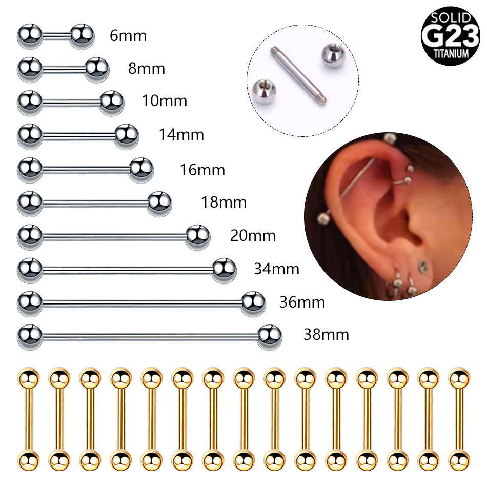 1/5PCS Titanium External Threa - Industrial Barbell Long review and price