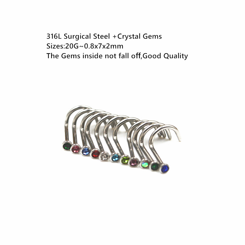 50pcs 20Gx7x2mm Gems Inside No - Body Jewelry Good Quality review and price