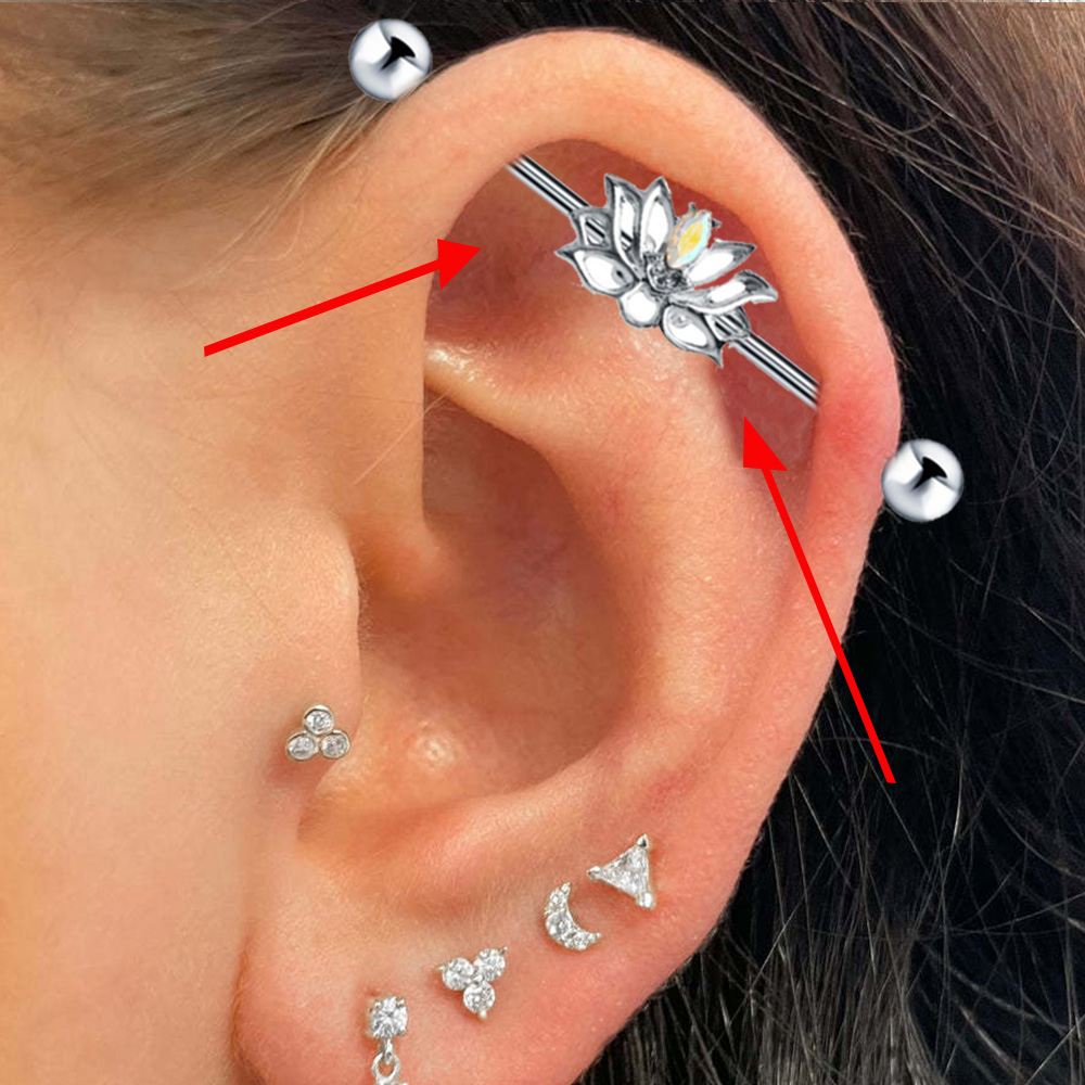 1PC Surgical Steel Industrial  - Industrial Barbell Long review and price