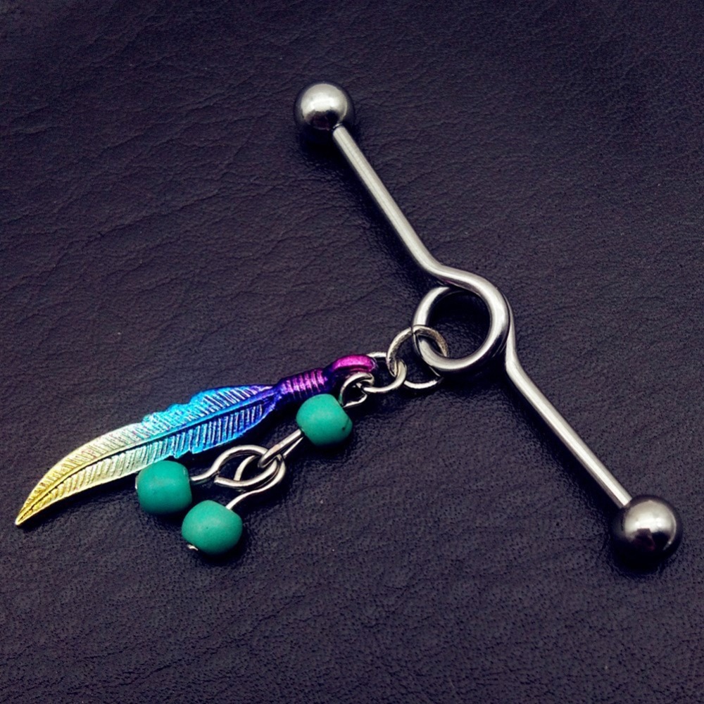 1PC Long Stainless Steel Indus - Industrial Barbell Long review and price