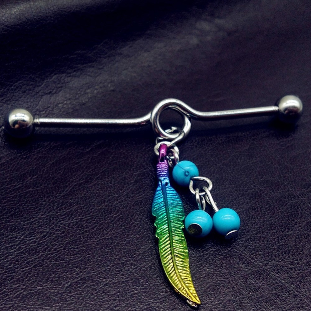 1PC Long Stainless Steel Indus - Industrial Barbell Long review and price