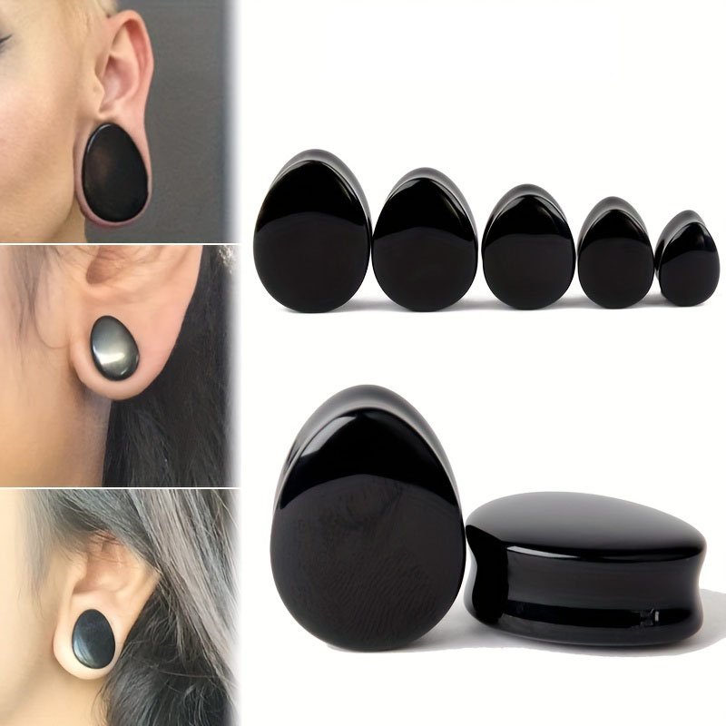 1 Pair Men's Water Drop Shape  - Body Jewelry Gauge Sizes review and price