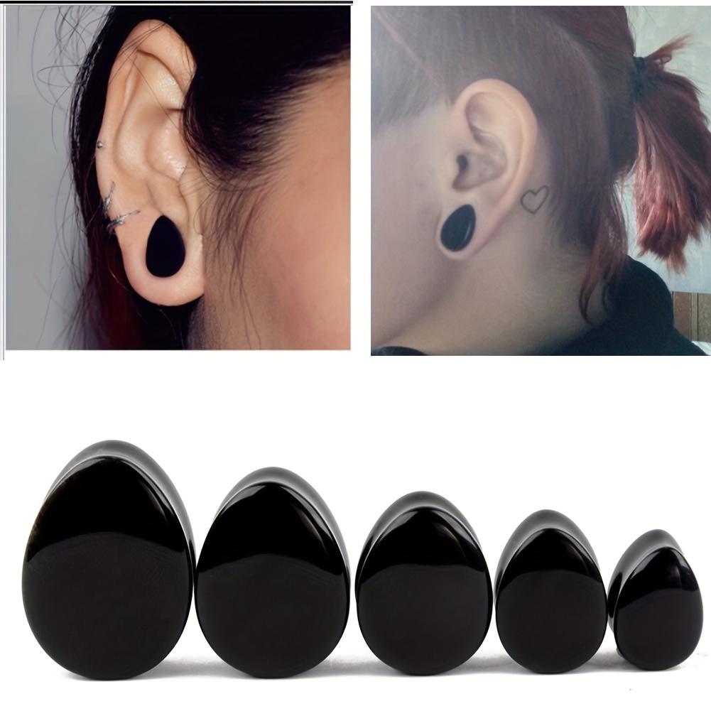 1 Pair Men's Water Drop Shape  - Body Jewelry Gauge Sizes review and price