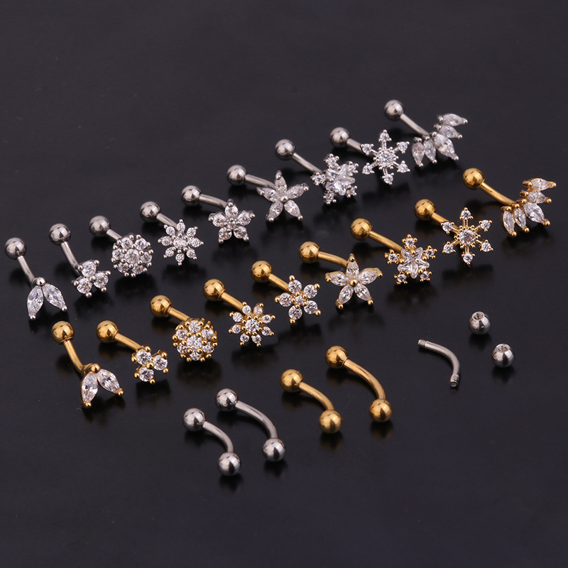 1Pc 1.2x8mm Eyebrow  Daith Snu - Rook Curved Barbell review and price