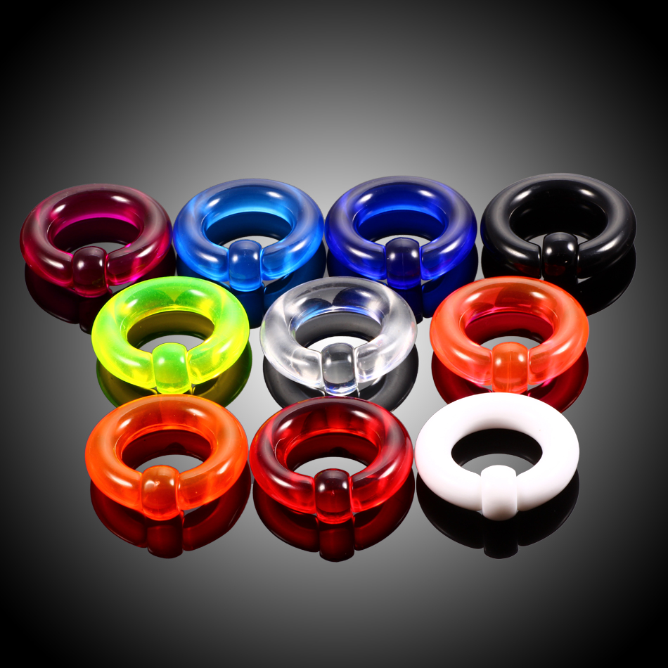 Pair Acrylic BCR Captive Bead  - Body Jewelry Gauge Sizes review and price