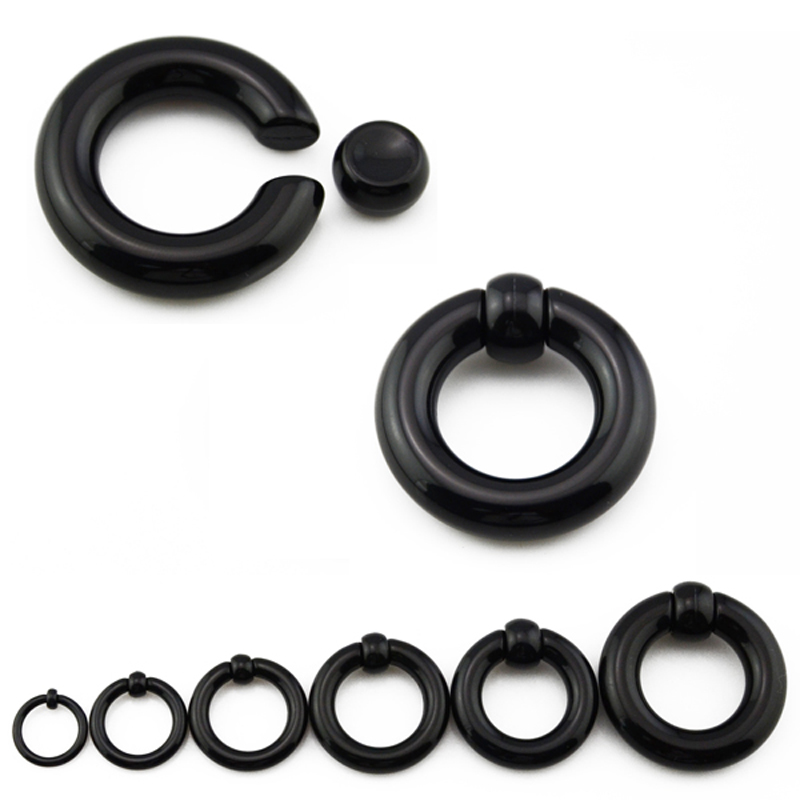 Pair Acrylic BCR Captive Bead  - Body Jewelry Gauge Sizes review and price