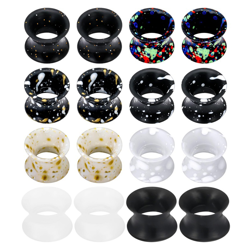 Silicone Ear Gauges Tunnels Pl - Body Jewelry Gauge Sizes review and price