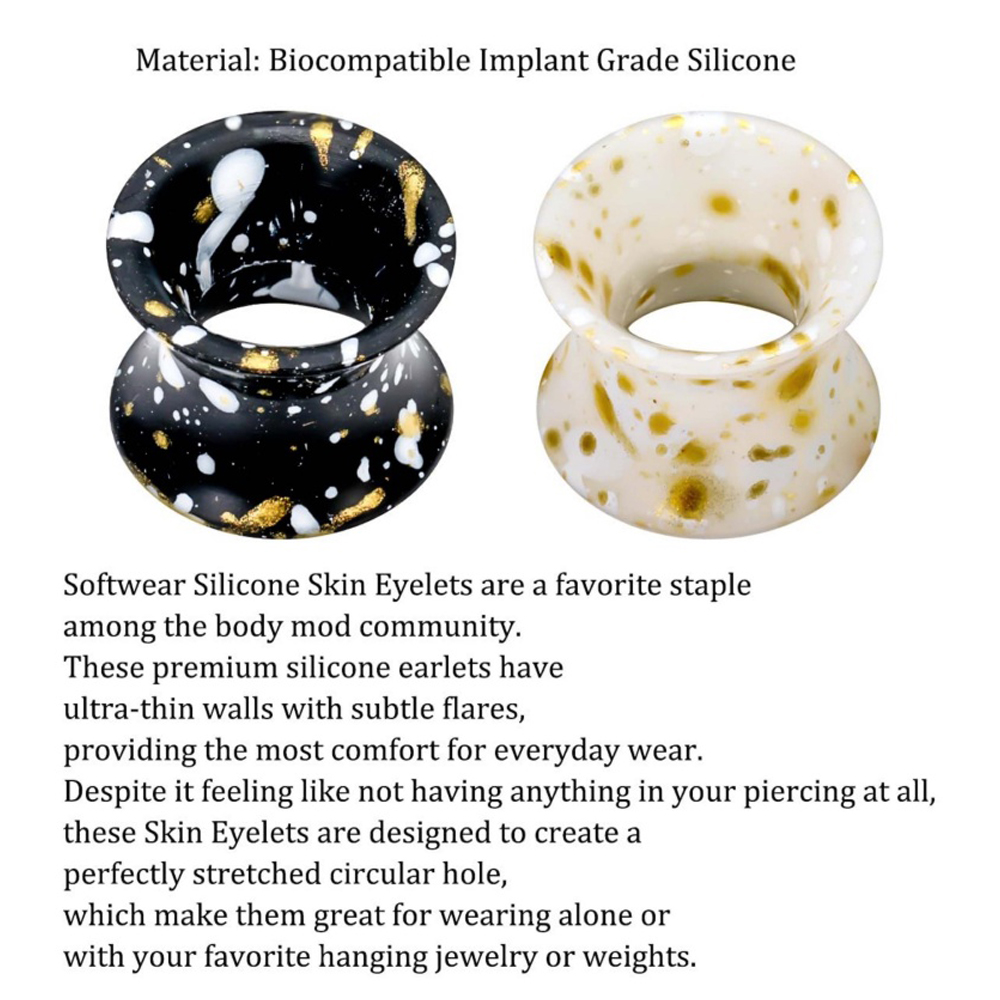 Silicone Ear Gauges Tunnels Pl - Body Jewelry Gauge Sizes review and price