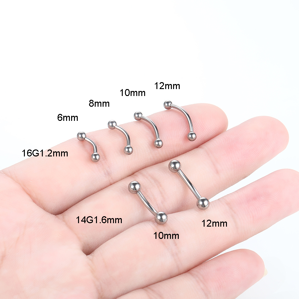 10Pcs/lot G23 Titanium Eyebrow - Rook Curved Barbell review and price