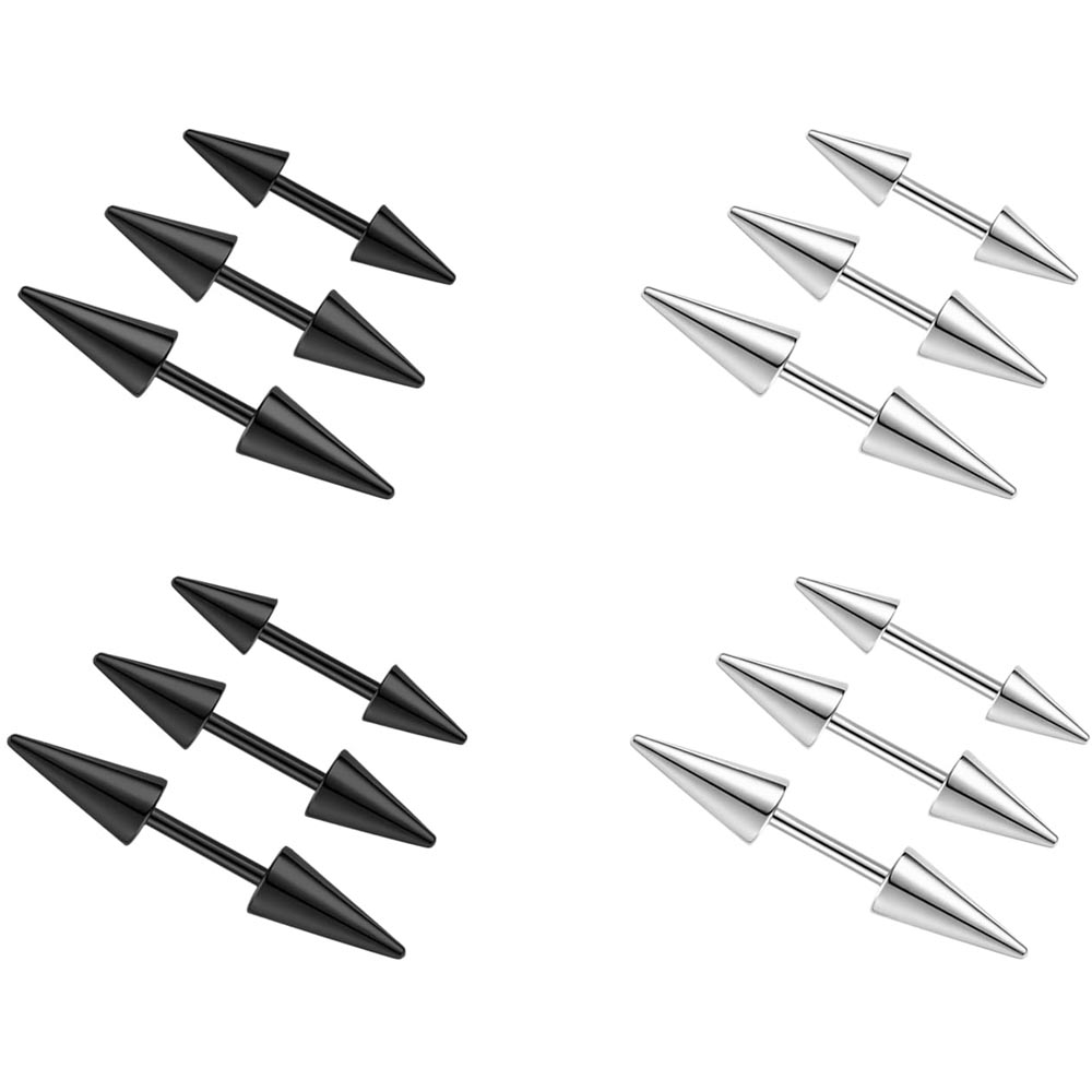2Pcs 16G Spike Eyebrow Piercin - Rook Curved Barbell review and price