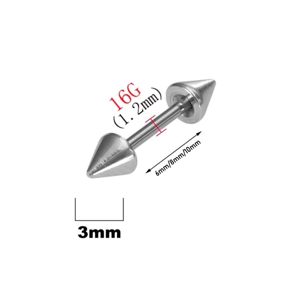 2Pcs 16G Spike Eyebrow Piercin - Rook Curved Barbell review and price
