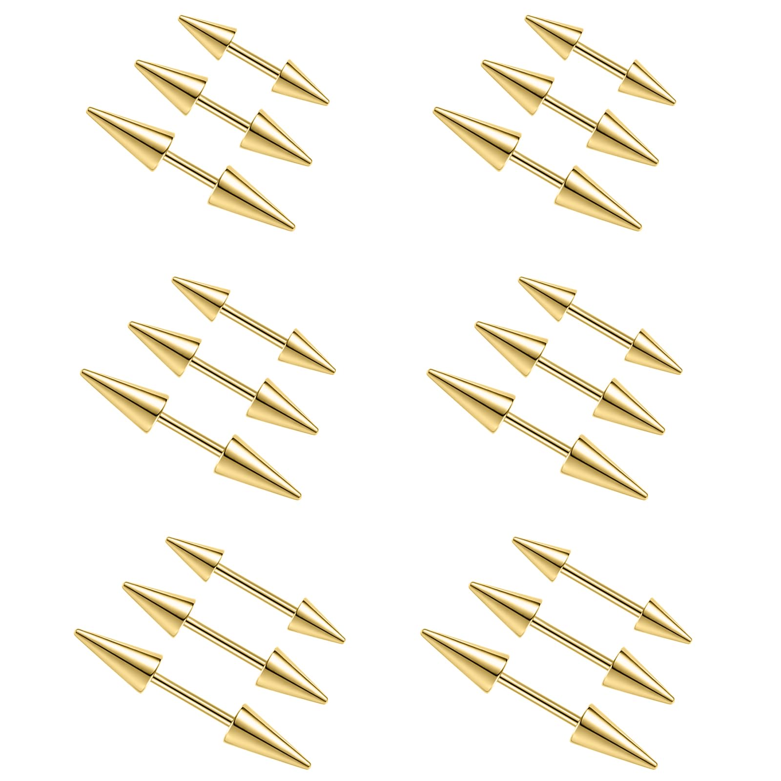 2Pcs 16G Spike Eyebrow Piercin - Rook Curved Barbell review and price
