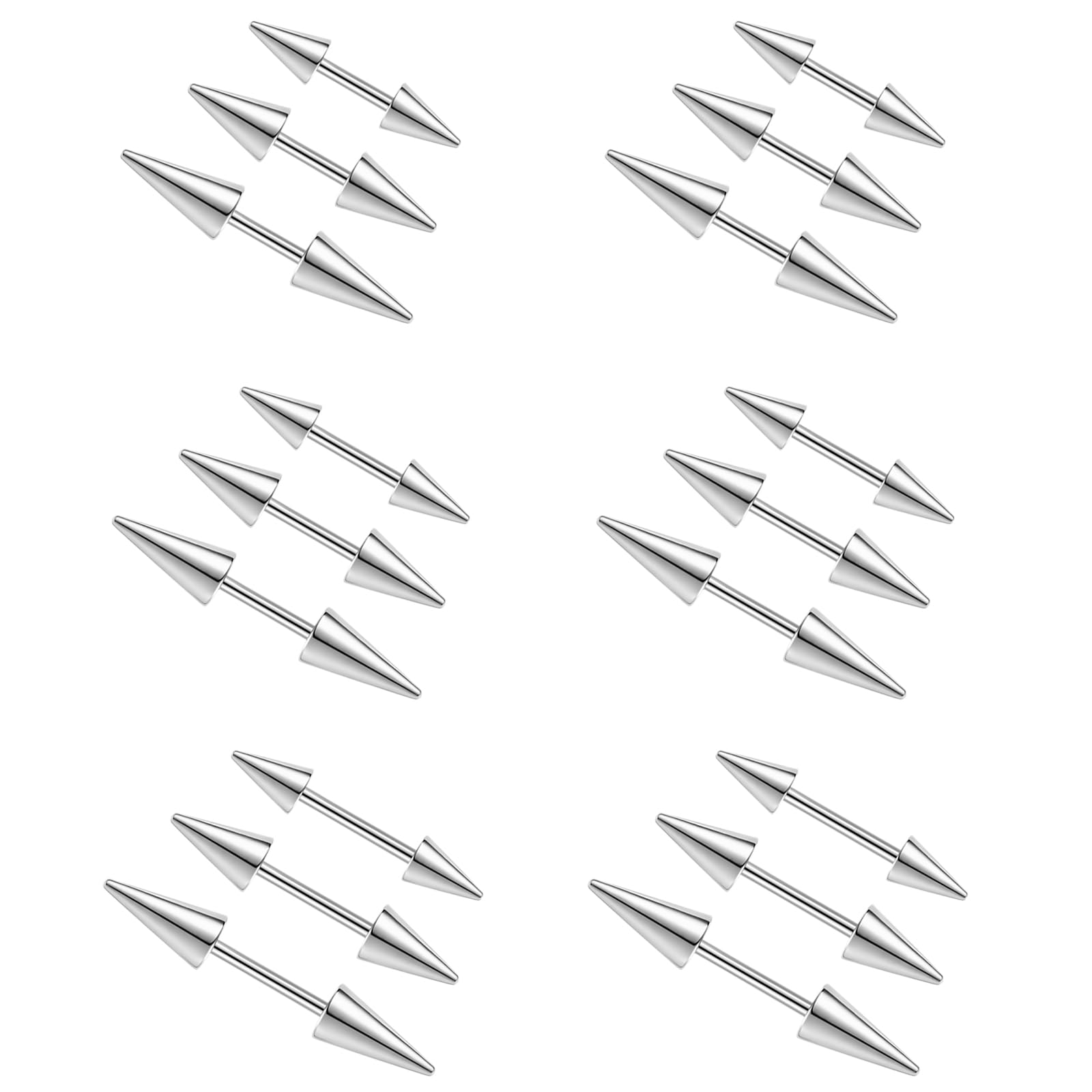 2Pcs 16G Spike Eyebrow Piercin - Rook Curved Barbell review and price