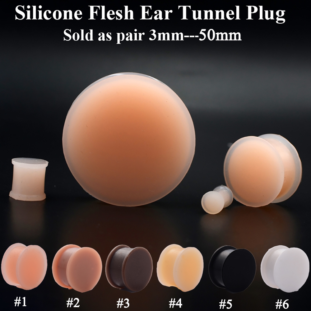 1 Pair Silicone Flexible Thick - Body Jewelry Gauge Sizes review and price