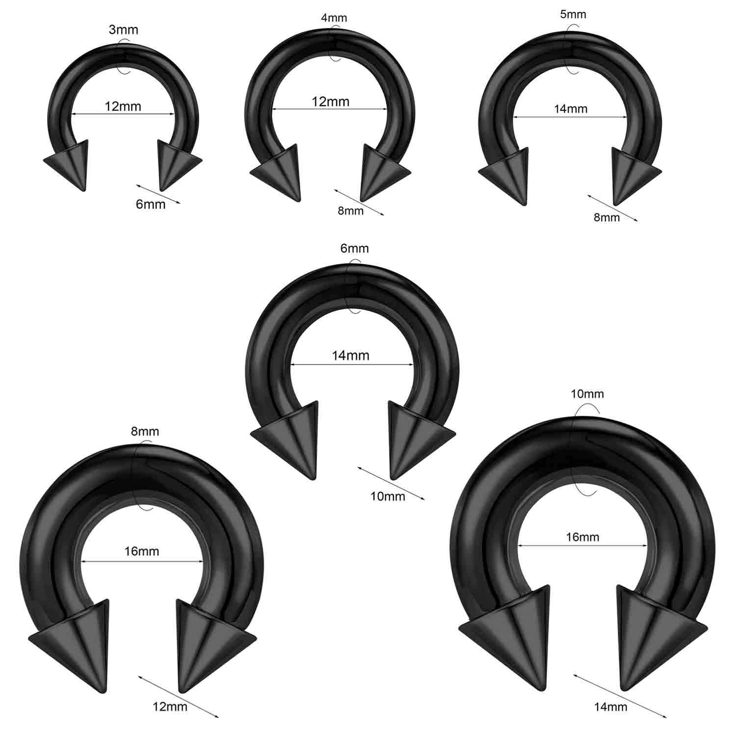 1/2 Pcs Large Size Surgical St - Body Jewelry Gauge Sizes review and price