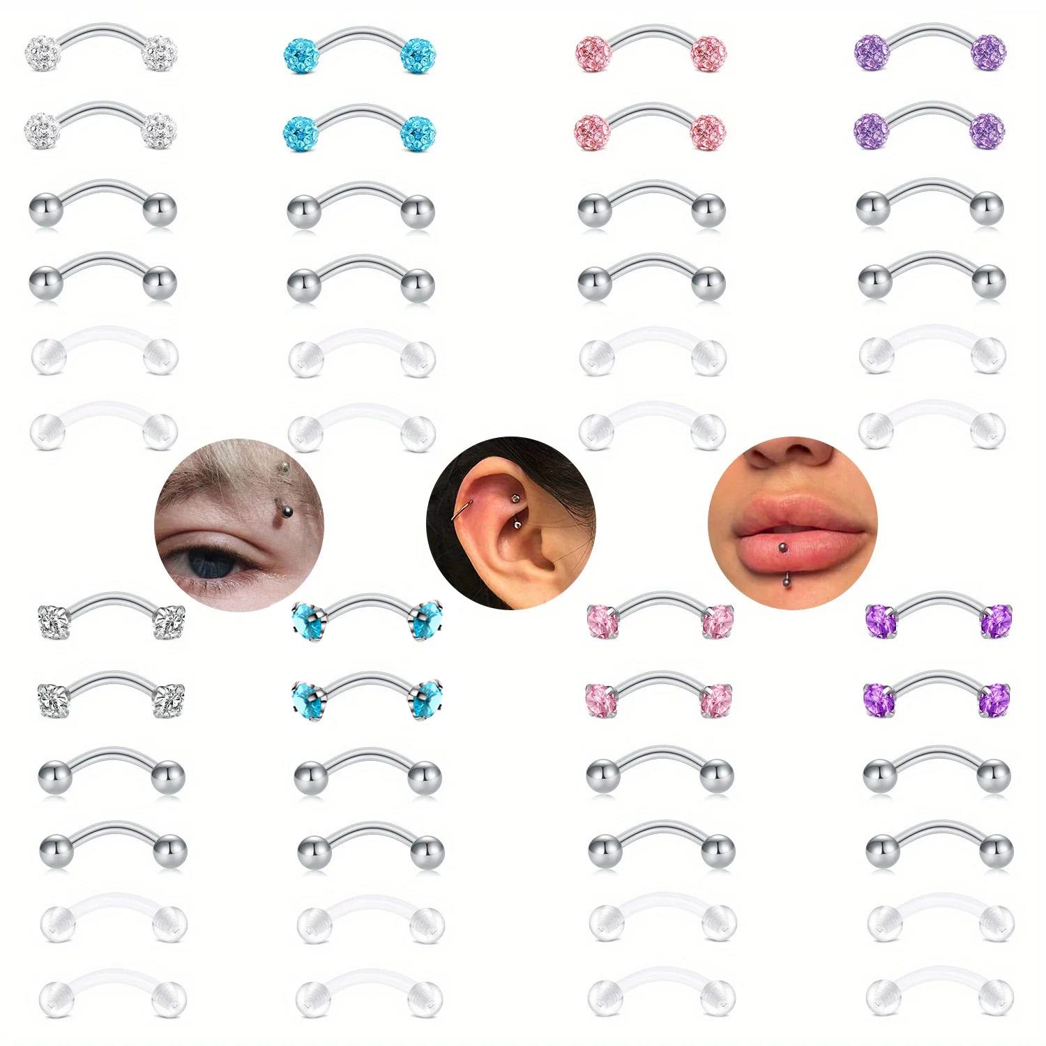 6pcs/Set Elegant Cute 16G Curv - Rook Curved Barbell review and price