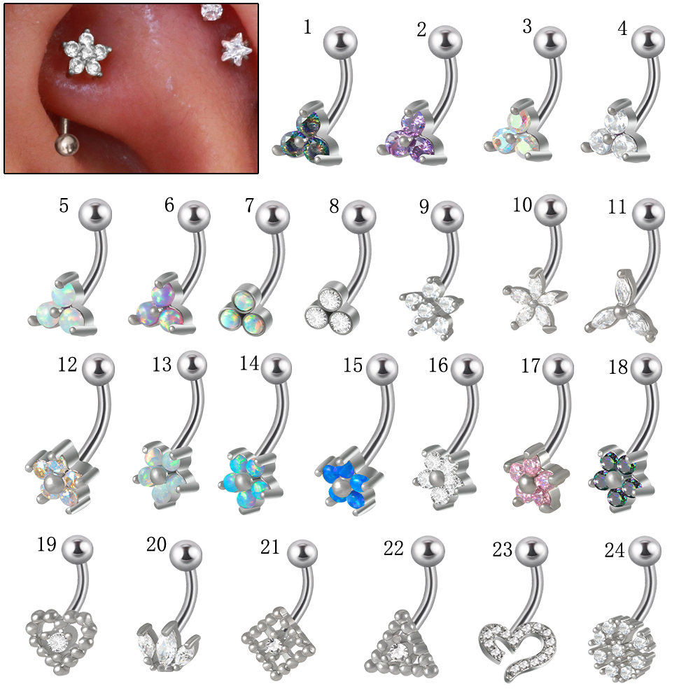 1PC G23 TItanium 16G Crystal F - Rook Curved Barbell review and price