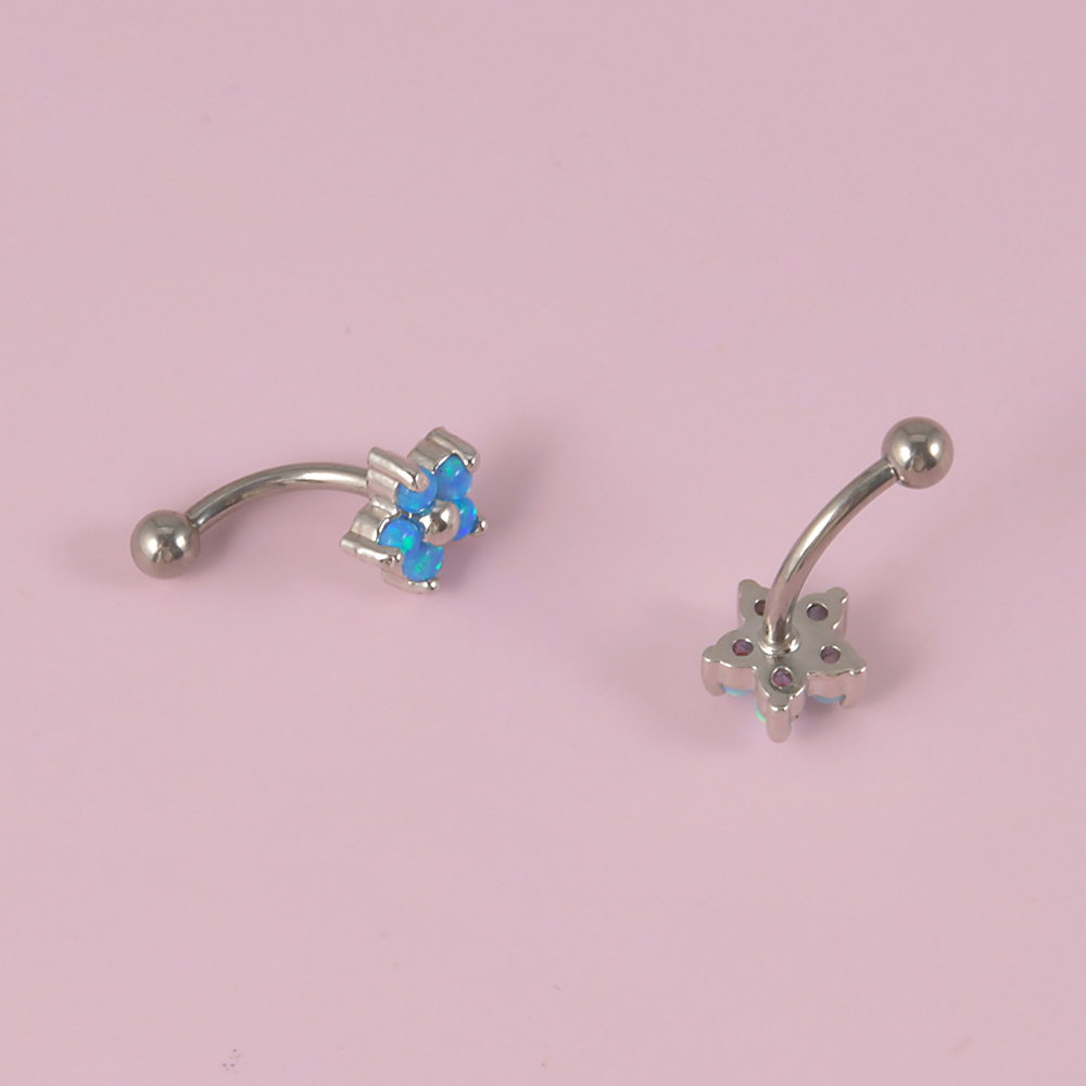 1PC G23 TItanium 16G Crystal F - Rook Curved Barbell review and price