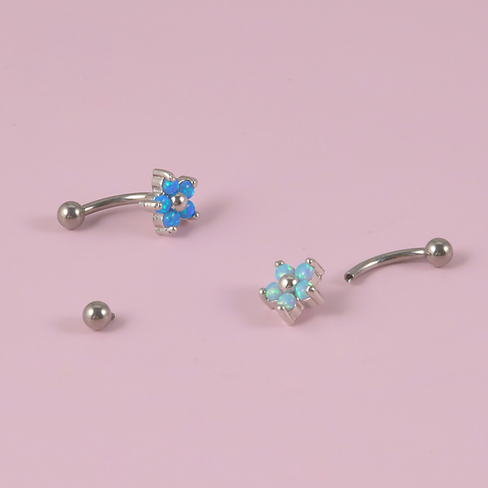 1PC G23 TItanium 16G Crystal F - Rook Curved Barbell review and price
