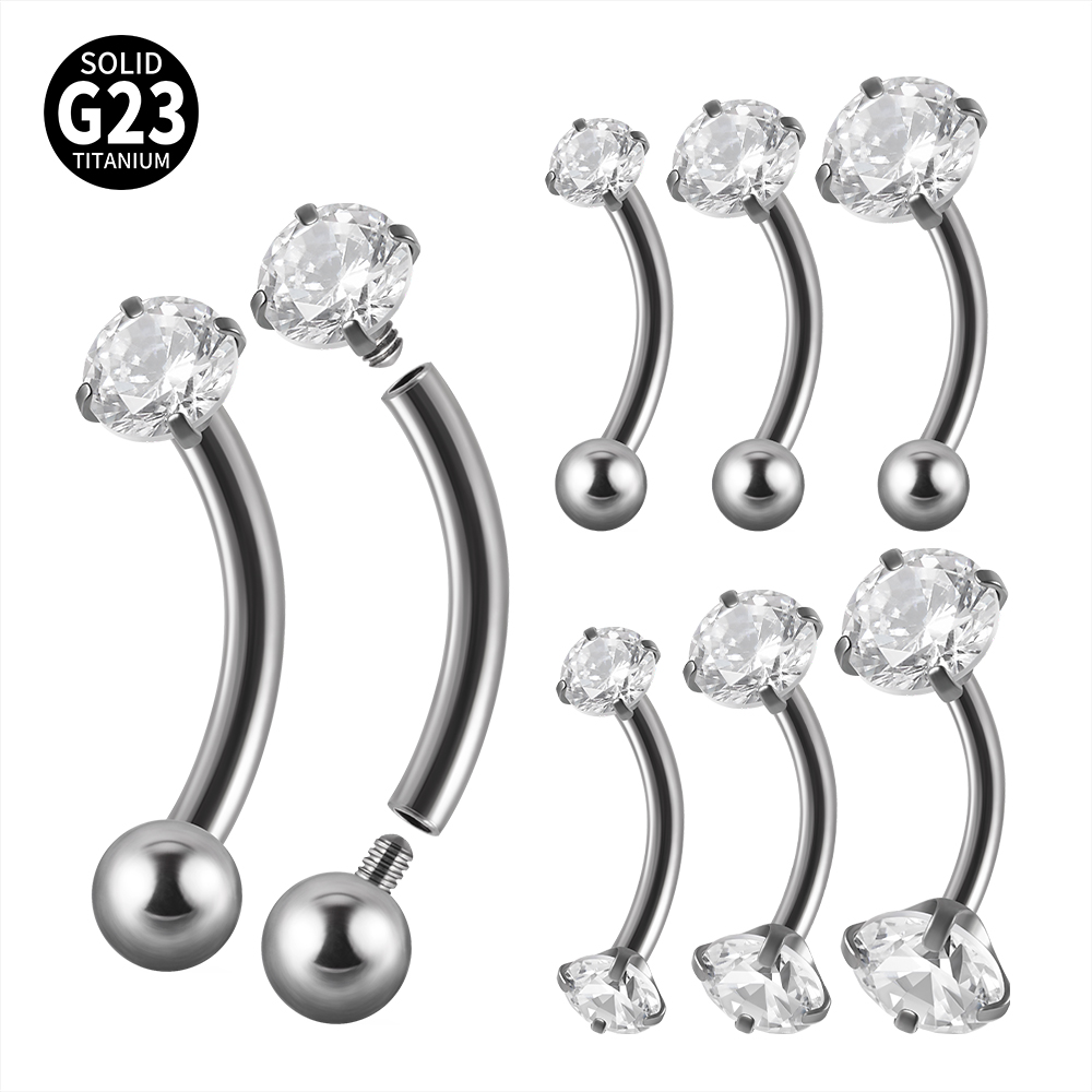 1PC G23 Titanium Eyebrow Barbe - Rook Curved Barbell review and price