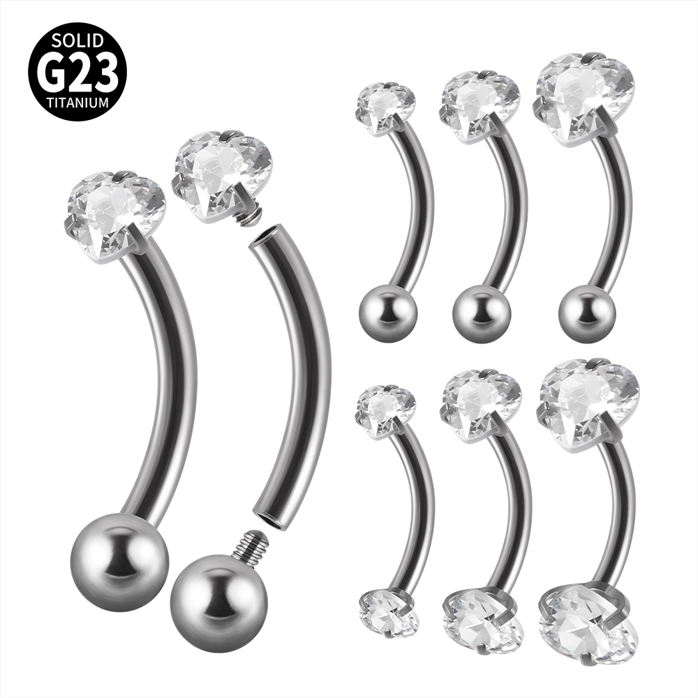 1PC G23 Titanium Eyebrow Barbe - Rook Curved Barbell review and price