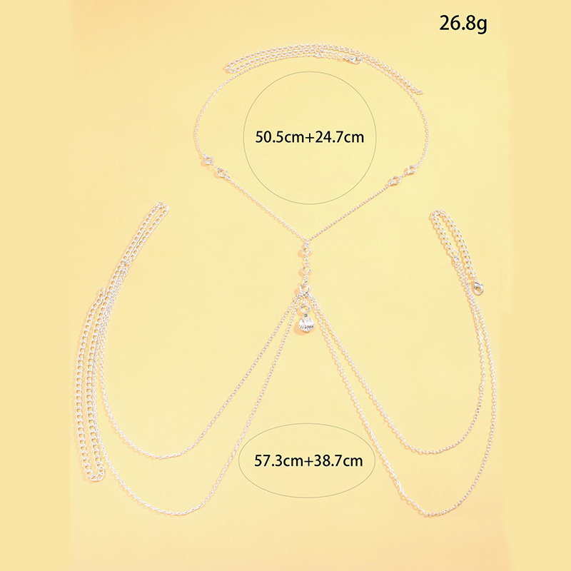 Women Silver Tone Body Chain C - Qualiti Body Jewelry review and price