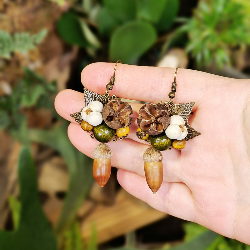 Vintage Wooden Plant Earring U - Body Jewelry Wholesale review and price