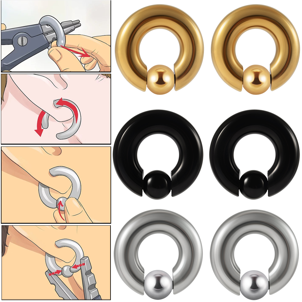 1PC Stainless Steel Large Size - Body Jewelry Gauge Sizes review and price