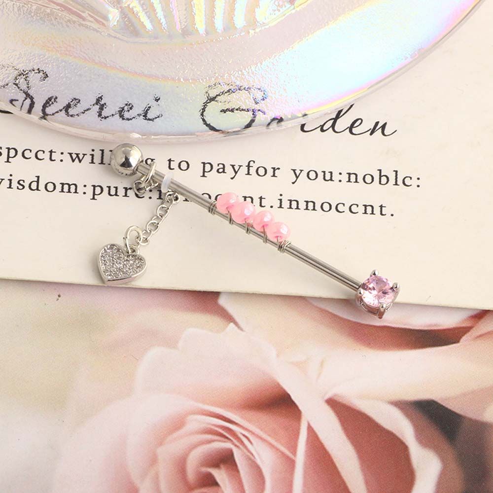 Piercing Punk Style Heart Pend - Industrial Barbell Long review and price
