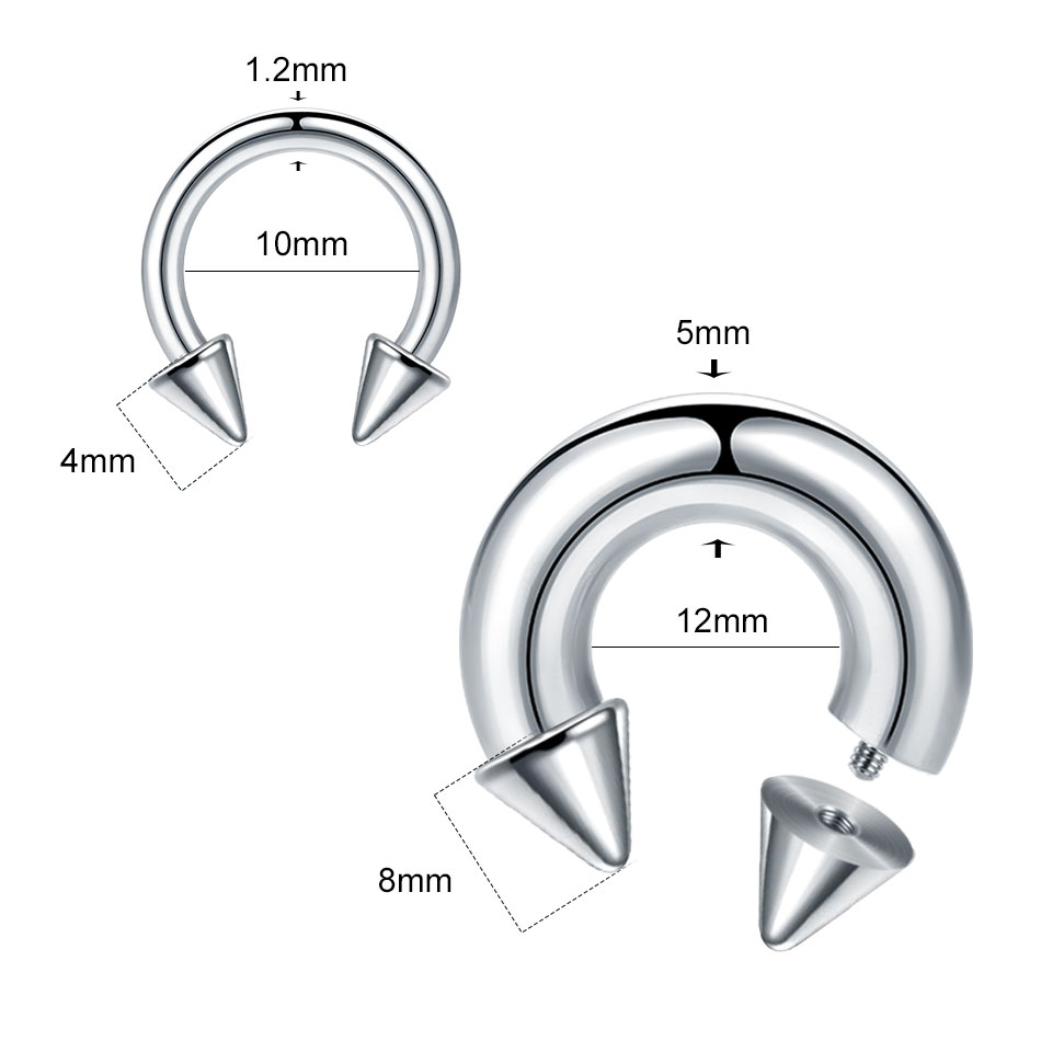 1PC Stainless Steel Big Size H - Body Jewelry Gauge Sizes review and price