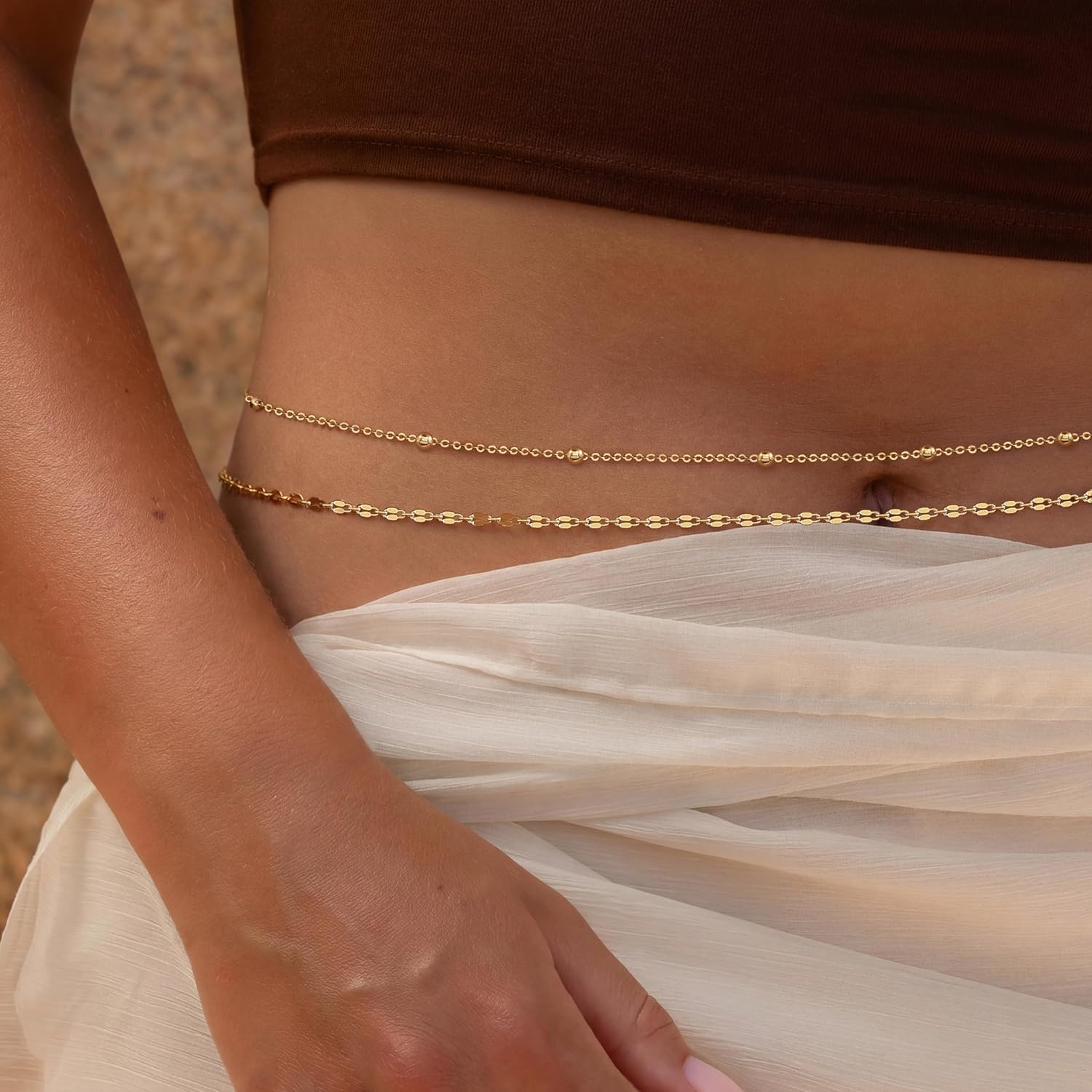 14K Gold Plated Waist Chain Wo - Qualiti Body Jewelry review and price